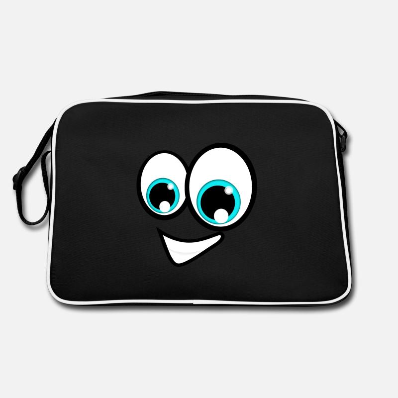 Face cartoon eyes Retro Bag