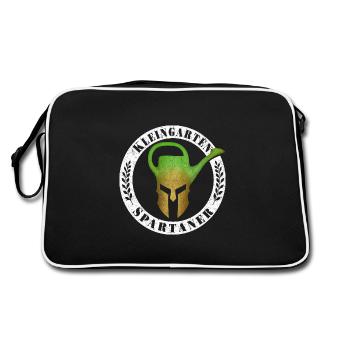 kleingarten Spartaner - Retro Tasche - Schwarz/Weiß - Hinten