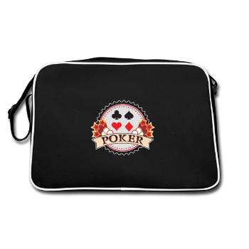 Poker - Ass - Casino - Soirée Poker - 2xCaro - Sac Retro - noir/blanc - Dos