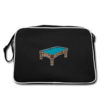 Billard Billardkugeln - Retro Tasche - Schwarz/Weiß - Hinten