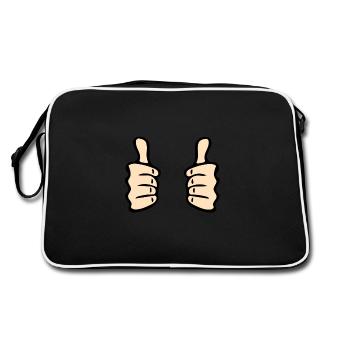 Pouce - Sac Retro - noir/blanc - Dos