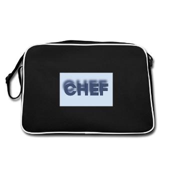 CHEF - Retro Tasche - Schwarz/Weiß - Hinten