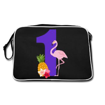1st Anniversary Flamingo - Retro Bag - black/white - Back