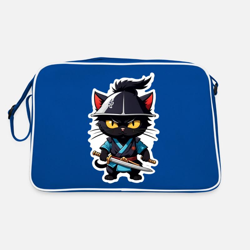 Ninja Cat - Samurai Kitten Retro Bag