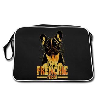 I'm A Frenchie Person Dog Owner French Bulldog - Retro Bag - black/white - Back