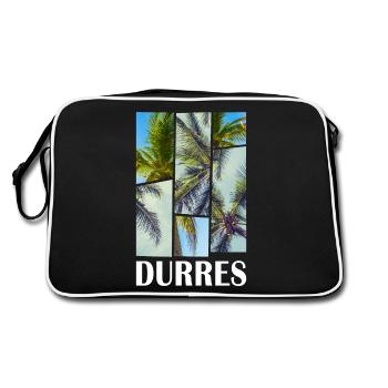Durrës Durresi Albanie Été Palmiers Plage Mer - Sac Retro - noir/blanc - Dos