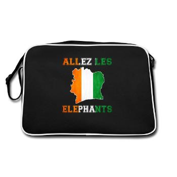 Allez LES Éléphant Maillot de Pied Côte d'Ivoire - Sac Retro - noir/blanc - Dos