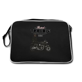Moderne Classique // Personnalisé // Moto - Sac Retro - noir/blanc - Dos