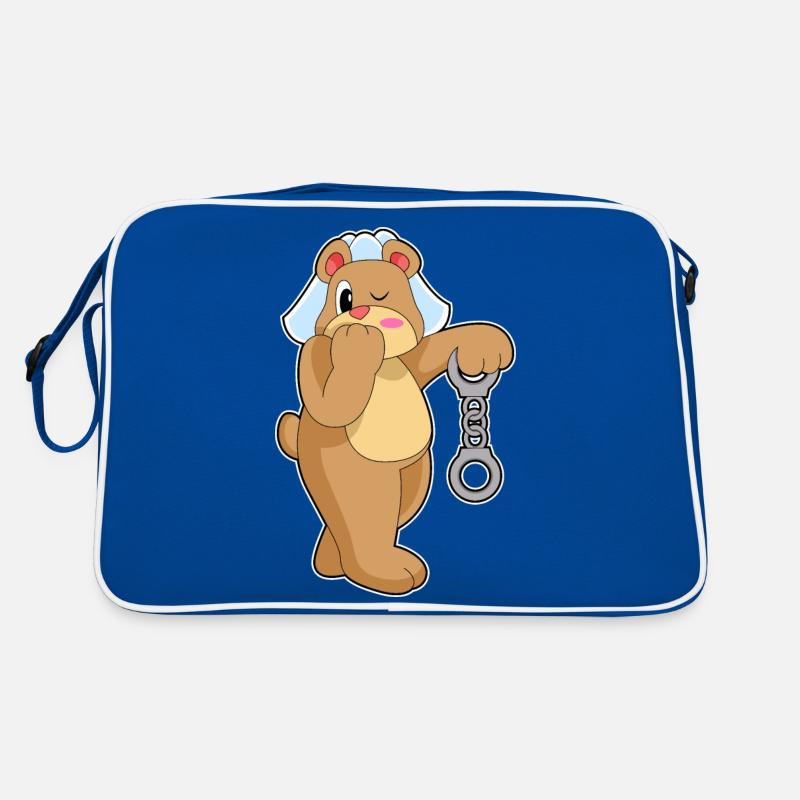 Bär Braut Handschellen Hochzeit Retro Tasche