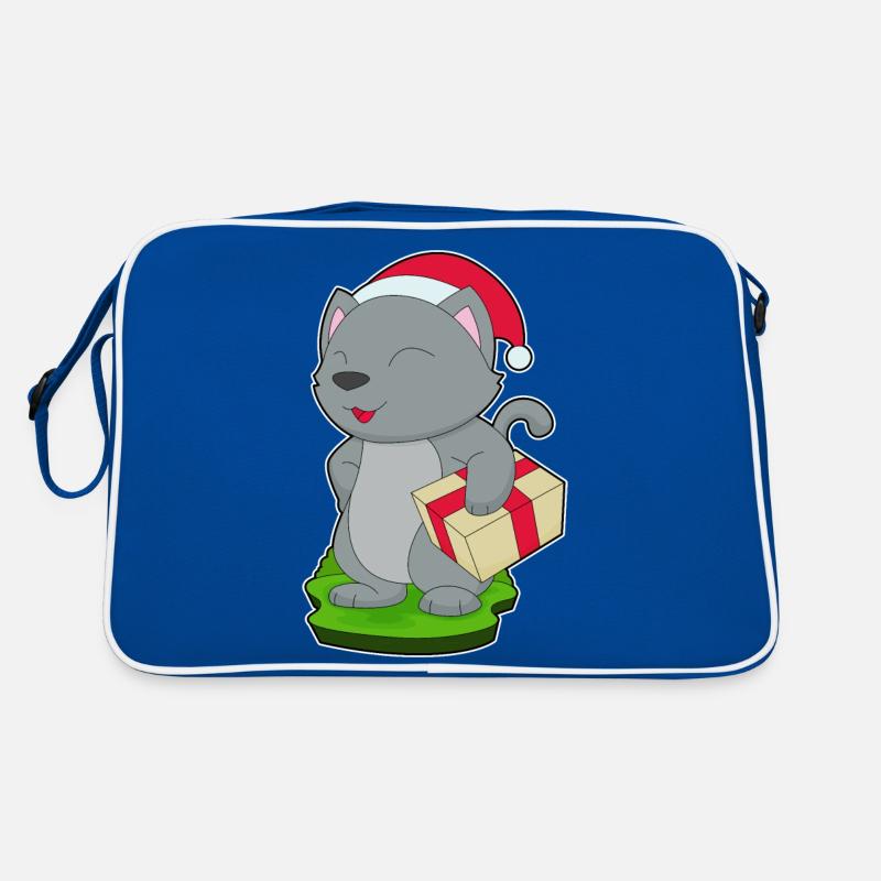 Cat Christmas Package Retro Bag