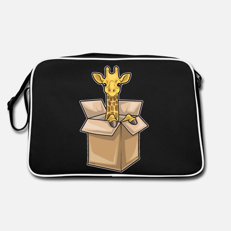Boîte Girafe - Sac Retro - noir/blanc