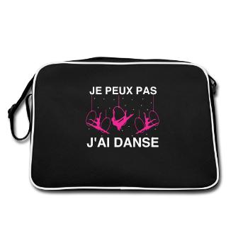 Je peux pas j'ai danse - Sac Retro - noir/blanc - Dos