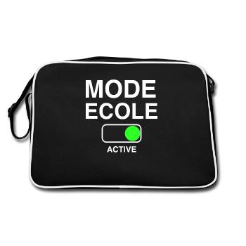 SCHOOL BACK TO SCHOOL FUNNY GIFT - Retro Bag - black/white - Back