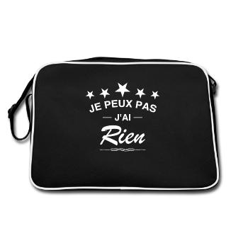 Je Peux Pas J'ai Rien à Faire - Sac Retro - noir/blanc - Dos