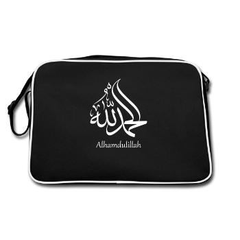 Alhamdulillah - Retro Bag - black/white - Back