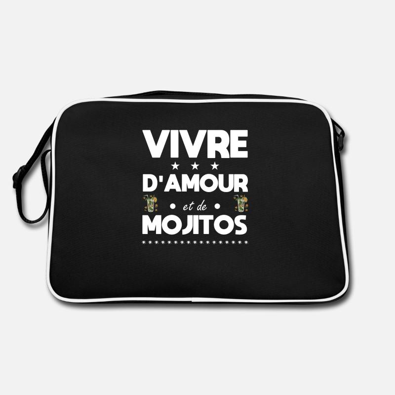 Vivre d'amour et de Mojitos Sac Retro