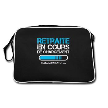Retraite Humour Retraite en cours de chargement - Sac Retro - noir/blanc - Dos