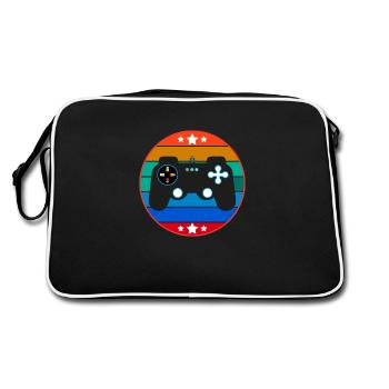 Vintage Retro Gaming Controller - Retro Bag - black/white - Back