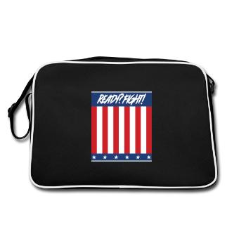 Ready? Fight! - Retro Bag - black/white - Back