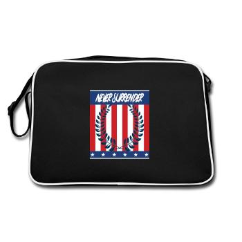 Never Surrender - Retro Bag - black/white - Back