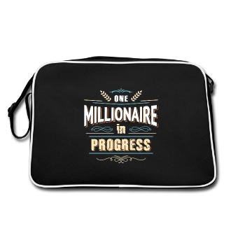 On the path to wealth - Retro Bag - black/white - Back