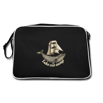 Take me away - Retro Bag - black/white - Back