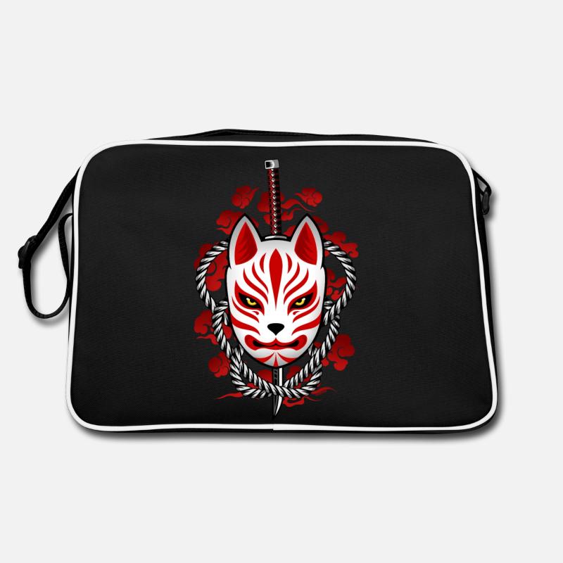 Japan Kitsune - Walddämon Maske Retro Tasche