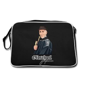Rieser Grantler // Illustration - Retro Tasche - Schwarz/Weiß - Hinten