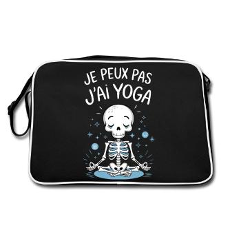 J'peux pas j'ai yoga - Sac Retro - noir/blanc - Dos