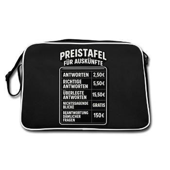 Liste de prix pour l’information bureau dictons patron - Sac Retro - noir/blanc - Dos