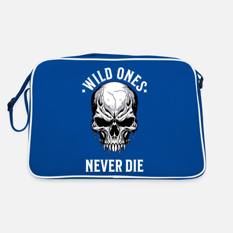 Skull Skull Skeleton Motorcycle Biker Gang Retro Bag