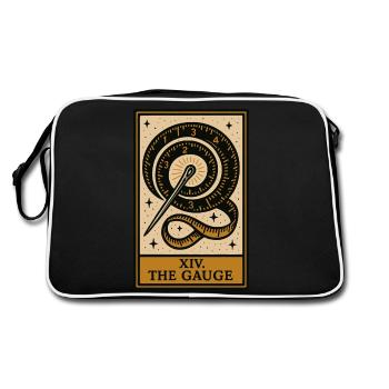 The Accurate Tarot Sewing Gauge - Retro Bag - black/white - Back