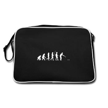 évolution de l'homme, pétanque. Idée cadeau - Sac Retro - noir/blanc - Dos