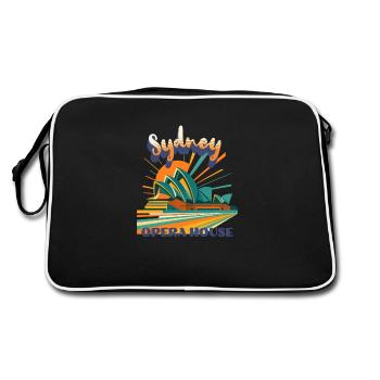 Urban Retro Dreams – OPERA HOUSE - Sydney - Retro Tasche - Schwarz/Weiß - Hinten