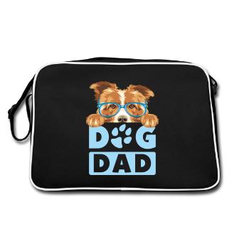 Chien Border Collie PAPA - Sac Retro - noir/blanc - Dos