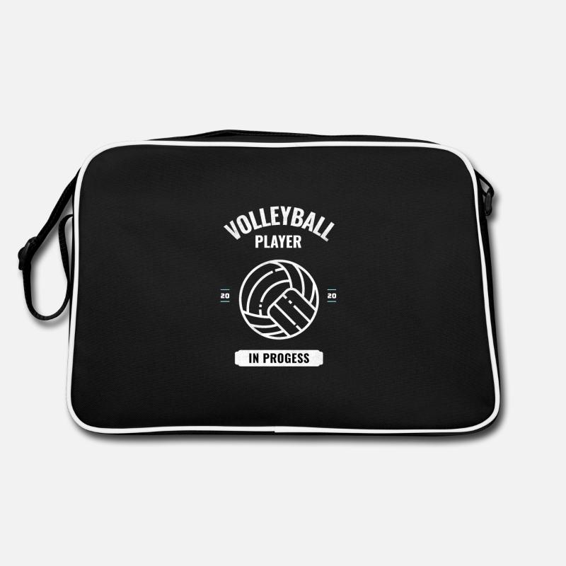 Volleyball player in Progress - Retro Tasche - Schwarz/Weiß