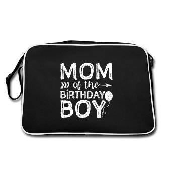 Maman du garçon d'anniversaire - anniversaire - Sac Retro - noir/blanc - Dos