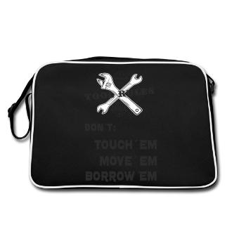 Tool Rules - Retro Tasche - Schwarz/Weiß - Hinten