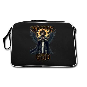 WARRIOR OF GOD - Black Knight - Retro Bag - black/white - Back