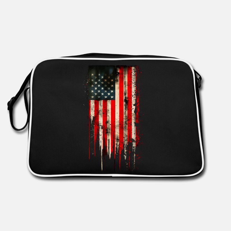 Drapeau américain grunge Sac Retro