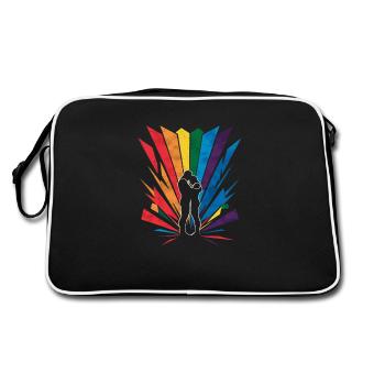 LGBT, rainbow pride month - Retro Bag - black/white - Back