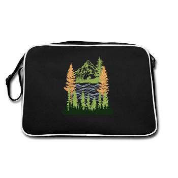 Evergreen Serenity Scene - Retro Bag - black/white - Back