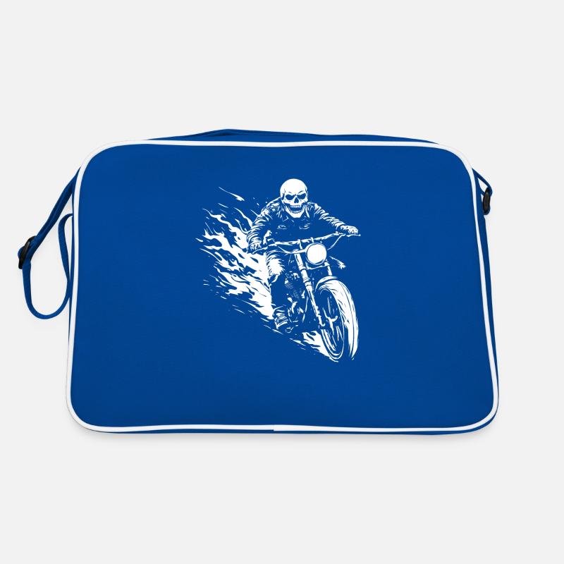 Biker Skull Motorcycle Gift Retro Bag