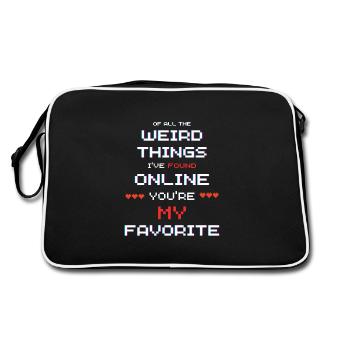 Einzigartige Verbindungsbekleidung für Online-Paare - Retro Tasche - Schwarz/Weiß - Hinten