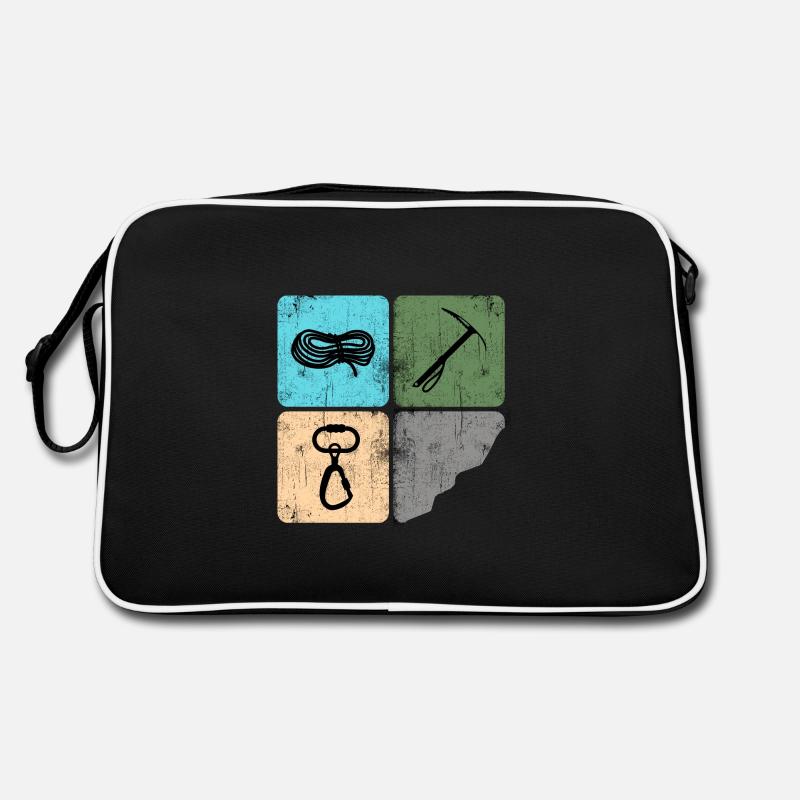 Klettern Bergsteiger Bergfex Eispickel Retro Tasche