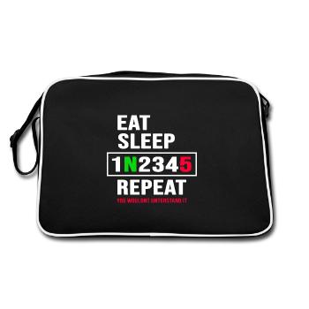 Moto motard Motard Motard - Sac Retro - noir/blanc - Dos