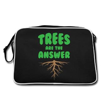 Les arbres sont la réponse - Sac Retro - noir/blanc - Dos
