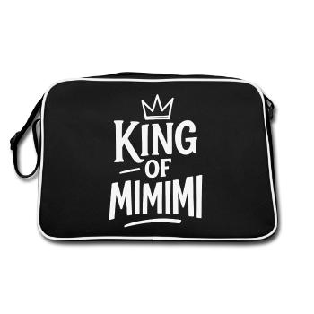 King of Mimimi Crown Sarcastic King - Retro Bag - black/white - Back