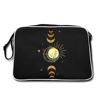 Lune et étoile magique doré - Sac Retro - noir/blanc - Dos