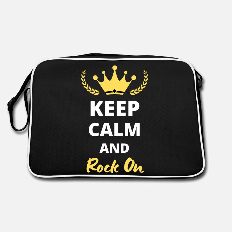 "Keep Calm and Rock On" - Rock Style Retro Bag